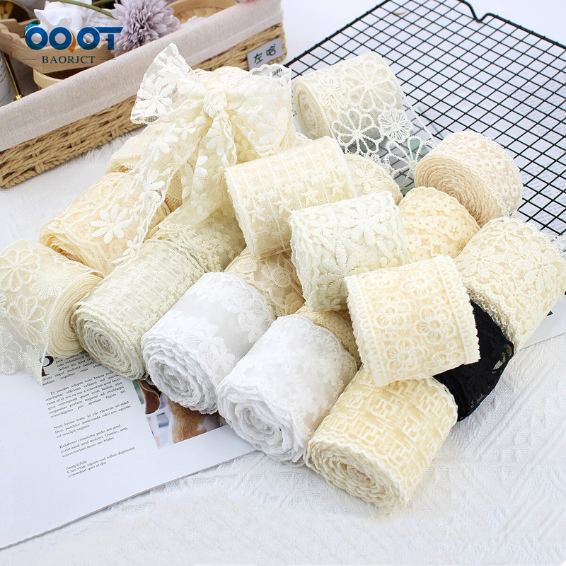 Delikatna mrežasta izvezena čipkasta vrpca 1 jarda 22328-1 DIY ručno rađena mašna Poklon zamotani materijal za rođendansko vjenčanje