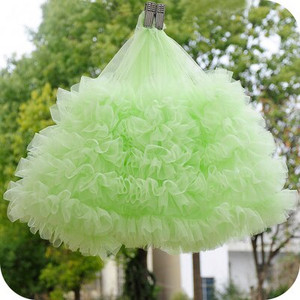 1μέτρο/παρτίδα πλάτος 28cm 15 χρώματα Baby Puff Φούστα Ύφασμα 3D Διχτυωτό Πλισέ Φούστα Βρεφική Κούκλα Ρούχα Δαντέλα Αξεσουάρ X245
