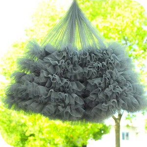 1μέτρο/παρτίδα πλάτος 28cm 15 χρώματα Baby Puff Φούστα Ύφασμα 3D Διχτυωτό Πλισέ Φούστα Βρεφική Κούκλα Ρούχα Δαντέλα Αξεσουάρ X245