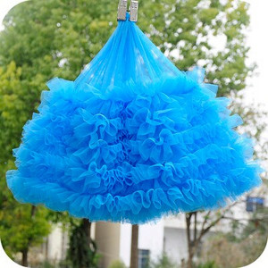 1μέτρο/παρτίδα πλάτος 28cm 15 χρώματα Baby Puff Φούστα Ύφασμα 3D Διχτυωτό Πλισέ Φούστα Βρεφική Κούκλα Ρούχα Δαντέλα Αξεσουάρ X245