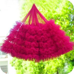 1μέτρο/παρτίδα πλάτος 28cm 15 χρώματα Baby Puff Φούστα Ύφασμα 3D Διχτυωτό Πλισέ Φούστα Βρεφική Κούκλα Ρούχα Δαντέλα Αξεσουάρ X245