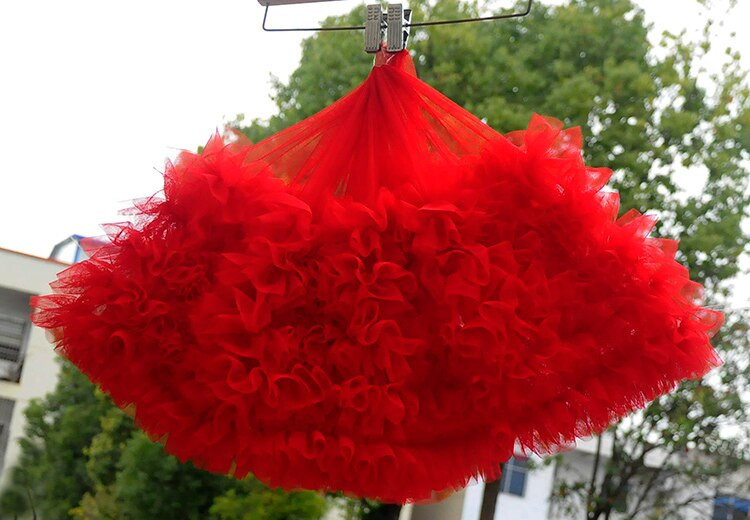 1μέτρο/παρτίδα πλάτος 28cm 15 χρώματα Baby Puff Φούστα Ύφασμα 3D Διχτυωτό Πλισέ Φούστα Βρεφική Κούκλα Ρούχα Δαντέλα Αξεσουάρ X245