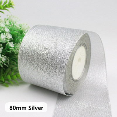 Rola od 25 jardi Zlatno Srebrna svjetlucava satenska vrpca Rukotvorine Ukrasi za vjenčanje DIY Organza Luk Vrpce Mašna Božićni darovi