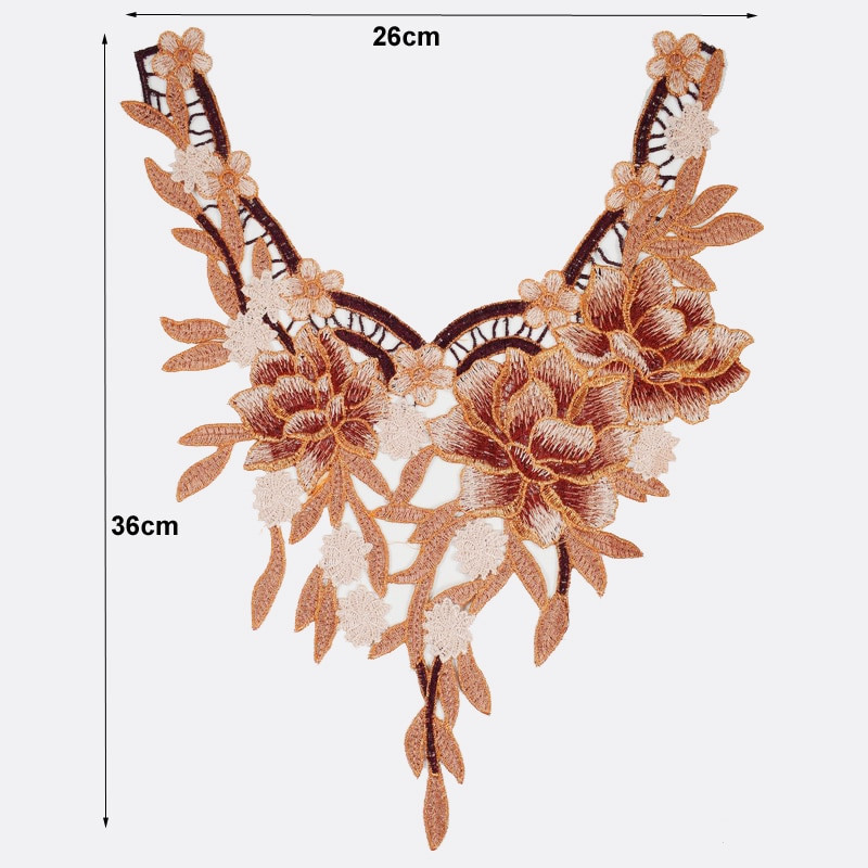 Gėlėmis išsiuvinėti nėrinių siuvimas drabužiams Aplikacijos pasidaryk pats Aksesuarų tiekėjai Lipdukai Nėriniai iškirptės apykaklė Scrapbooking