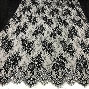 (3 м/лот) Бяла тъкан за мигли Френски шевни тъкани Направи си сам изящна дантела Chantilly Lace сватбена рокля Дантела за ръкоделие
