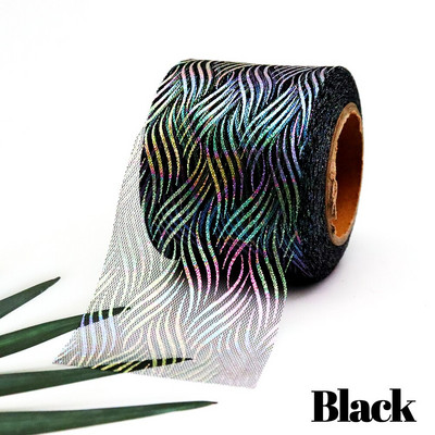 Panglică iluzorie din organza de tul de 6 cm și 25 de metri, bandă de plasă cu model de val de apă, țesătură de culoare iriscentă, bricolaj, agrafe de păr lucrate manual cu fundă