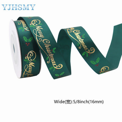 Panglici de Crăciun pentru artizanat Panglici grosgrain imprimate de sărbători Panglici din satin Panglici din țesătură cu sclipici metalice Ambalaj pentru cadou în vrac