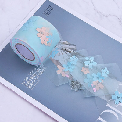 5 γιάρδες 6cm/12cm Rainbow Flower Print Κορδέλες Οργάντζα Διχτυωτές Κορδέλες Δαντέλα τούλι Διακόσμηση γάμου Πακέτο Δώρο DIY Χειροποίητες χειροτεχνίες με φιόγκους