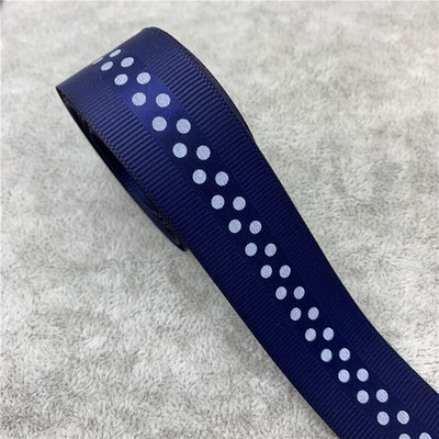 5 jardi 1 inča 25 mm Grosgrain vrpce s ispisom točkica Vrpca za mašnu za kosu Vjenčani božićni ukrasi