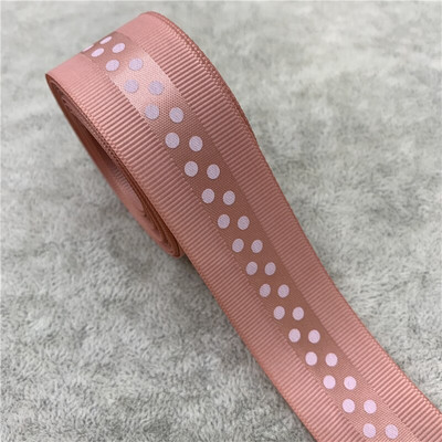 5 jardi 1 inča 25 mm Grosgrain vrpce s ispisom točkica Vrpca za mašnu za kosu Vjenčani božićni ukrasi