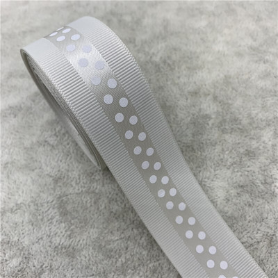 5 jardi 1 inča 25 mm Grosgrain vrpce s ispisom točkica Vrpca za mašnu za kosu Vjenčani božićni ukrasi