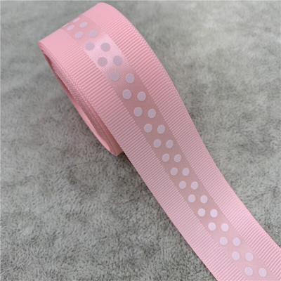 5 jardi 1 inča 25 mm Grosgrain vrpce s ispisom točkica Vrpca za mašnu za kosu Vjenčani božićni ukrasi