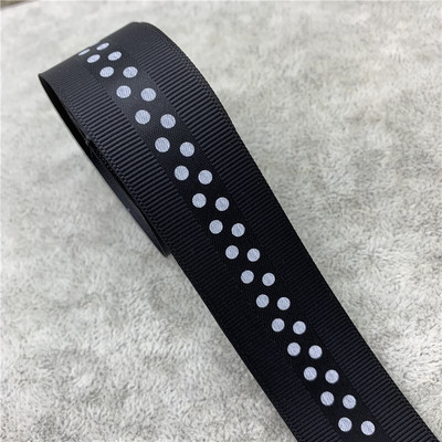 5 jardi 1 inča 25 mm Grosgrain vrpce s ispisom točkica Vrpca za mašnu za kosu Vjenčani božićni ukrasi