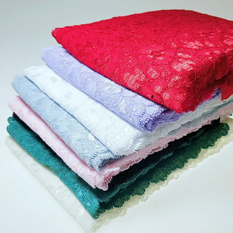 HL 1 Yard 16CM Φαρδιά Πολύχρωμη Stretch Δαντέλα Πλεκτά DIY Ρούχα Ύφασμα Εσώρουχα Αξεσουάρ Ρούχα Φούστα Διακόσμηση HB005