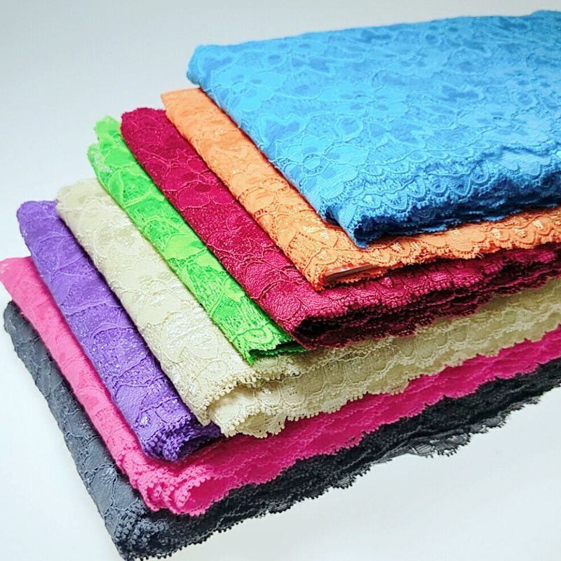 HL 1 Yard 16CM Φαρδιά Πολύχρωμη Stretch Δαντέλα Πλεκτά DIY Ρούχα Ύφασμα Εσώρουχα Αξεσουάρ Ρούχα Φούστα Διακόσμηση HB005