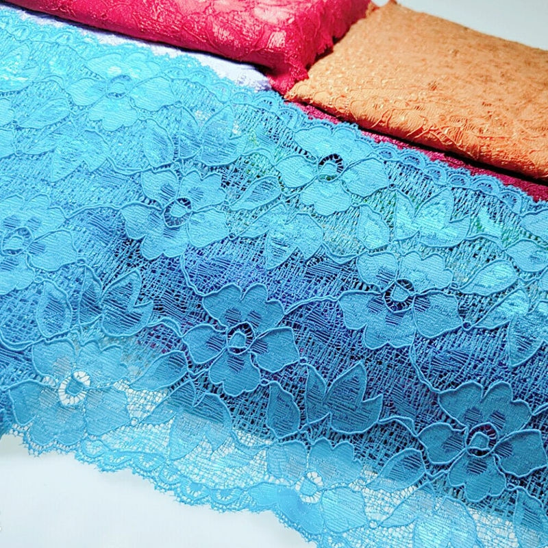 HL 1 Yard 16CM Φαρδιά Πολύχρωμη Stretch Δαντέλα Πλεκτά DIY Ρούχα Ύφασμα Εσώρουχα Αξεσουάρ Ρούχα Φούστα Διακόσμηση HB005