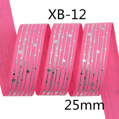 Srebrne pruge Zvjezdica Rainbow Gradient mekih boja Grosgrain vrpca od 5 jardi leptir vrpca za šivanje štipaljki za kosu