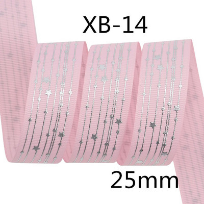 Srebrne pruge Zvjezdica Rainbow Gradient mekih boja Grosgrain vrpca od 5 jardi leptir vrpca za šivanje štipaljki za kosu