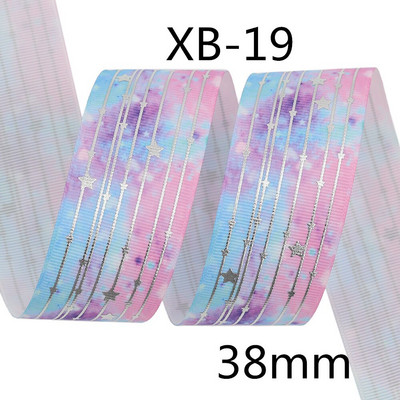 Srebrne pruge Zvjezdica Rainbow Gradient mekih boja Grosgrain vrpca od 5 jardi leptir vrpca za šivanje štipaljki za kosu