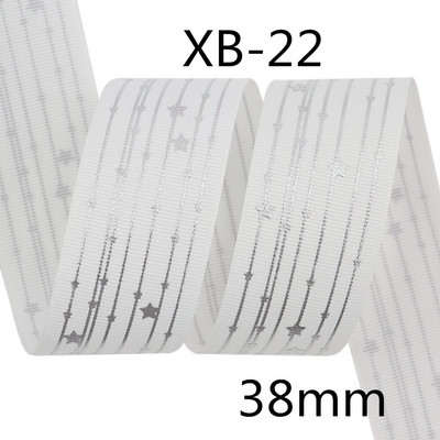 Srebrne pruge Zvjezdica Rainbow Gradient mekih boja Grosgrain vrpca od 5 jardi leptir vrpca za šivanje štipaljki za kosu