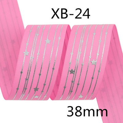 Srebrne pruge Zvjezdica Rainbow Gradient mekih boja Grosgrain vrpca od 5 jardi leptir vrpca za šivanje štipaljki za kosu