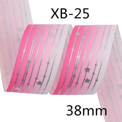 Srebrne pruge Zvjezdica Rainbow Gradient mekih boja Grosgrain vrpca od 5 jardi leptir vrpca za šivanje štipaljki za kosu