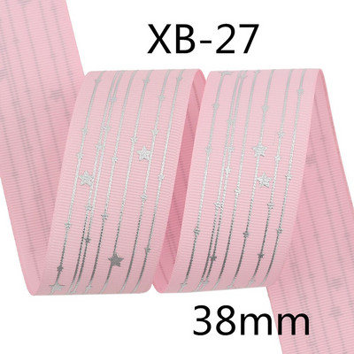 Srebrne pruge Zvjezdica Rainbow Gradient mekih boja Grosgrain vrpca od 5 jardi leptir vrpca za šivanje štipaljki za kosu