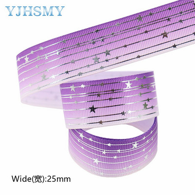 Srebrne pruge Zvjezdica Rainbow Gradient mekih boja Grosgrain vrpca od 5 jardi leptir vrpca za šivanje štipaljki za kosu