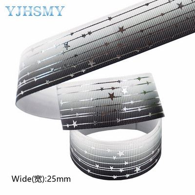 Srebrne pruge Zvjezdica Rainbow Gradient mekih boja Grosgrain vrpca od 5 jardi leptir vrpca za šivanje štipaljki za kosu