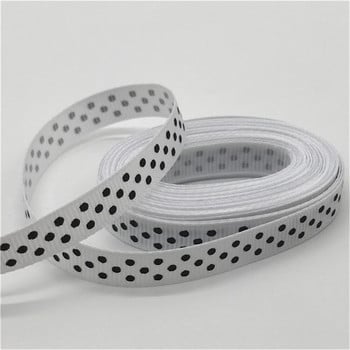 5 γιάρδες/παρτίδα 3/8\'\' 10mm Εκτύπωση κορδέλας Grosgrain Πουά Μαλλιά Φιόγκος Χριστουγεννιάτικη Διακόσμηση Γάμου Ραπτικό Ύφασμα DIY