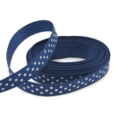 5 jardi/lot 3/8'' 10 mm Grosgrain vrpca s ispisom na točkice Mašna za kosu Božićni ukrasi za vjenčanje DIY tkanina za šivanje