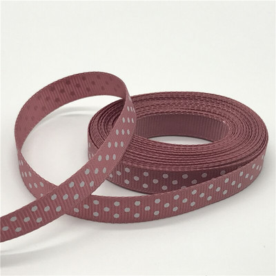5 jardi/lot 3/8'' 10 mm Grosgrain vrpca s ispisom na točkice Mašna za kosu Božićni ukrasi za vjenčanje DIY tkanina za šivanje