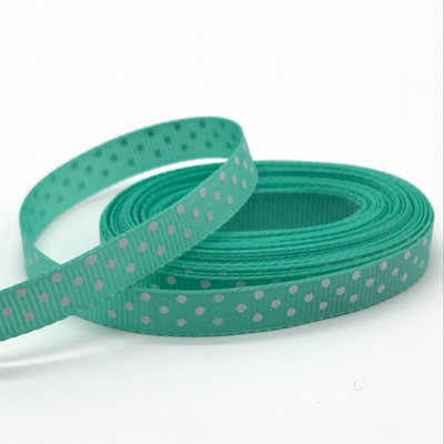 5 jardi/lot 3/8'' 10 mm Grosgrain vrpca s ispisom na točkice Mašna za kosu Božićni ukrasi za vjenčanje DIY tkanina za šivanje