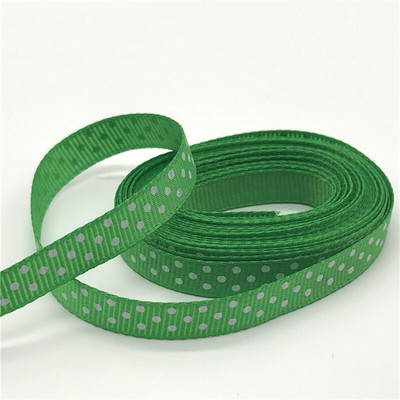 5 jardi/lot 3/8'' 10 mm Grosgrain vrpca s ispisom na točkice Mašna za kosu Božićni ukrasi za vjenčanje DIY tkanina za šivanje