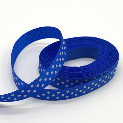 5 jardi/lot 3/8'' 10 mm Grosgrain vrpca s ispisom na točkice Mašna za kosu Božićni ukrasi za vjenčanje DIY tkanina za šivanje
