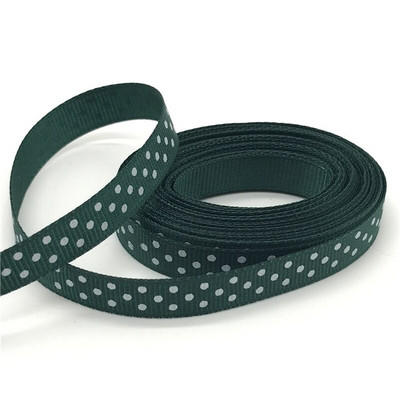 5 jardi/lot 3/8'' 10 mm Grosgrain vrpca s ispisom na točkice Mašna za kosu Božićni ukrasi za vjenčanje DIY tkanina za šivanje