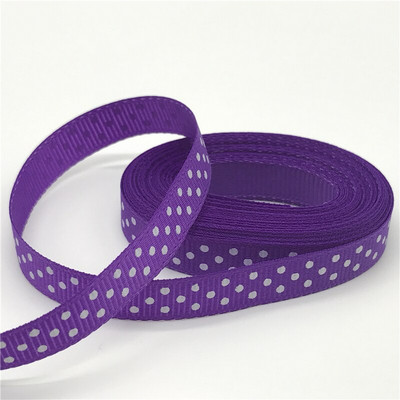 5 jardi/lot 3/8'' 10 mm Grosgrain vrpca s ispisom na točkice Mašna za kosu Božićni ukrasi za vjenčanje DIY tkanina za šivanje