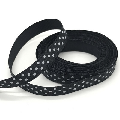 5 jardi/lot 3/8'' 10 mm Grosgrain vrpca s ispisom na točkice Mašna za kosu Božićni ukrasi za vjenčanje DIY tkanina za šivanje