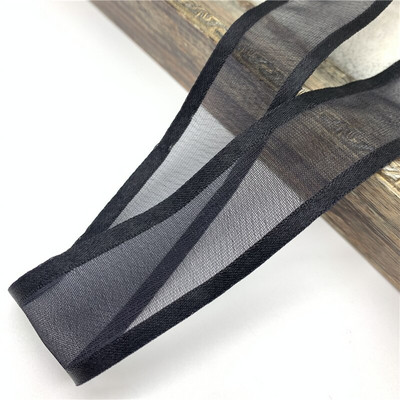 10/15/20/25/38 mm bijela crna satenska rubna vrpca Organza vrpca za mašnu Vjenčanje Božićni ukrasi Ručno izrađeni DIY obrti za omatanje