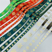 5 jardi/lot 10 mm 15 mm 25 mm Grosgrain vrpca za ispis božićnih traka za ručno izrađene mašne Božićni ukrasi DIY zamatanje darova