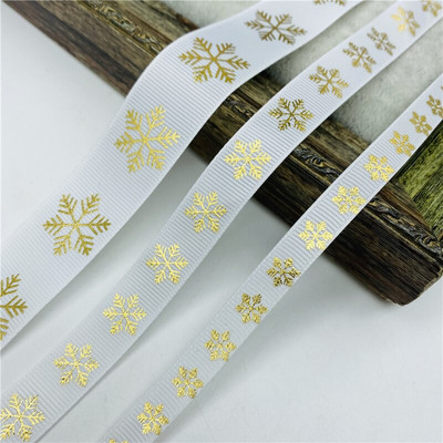 5 jardi/lot 10 mm 15 mm 25 mm Grosgrain vrpca za ispis božićnih traka za ručno izrađene mašne Božićni ukrasi DIY zamatanje darova