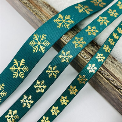 5 jardi/lot 10 mm 15 mm 25 mm Grosgrain vrpca za ispis božićnih traka za ručno izrađene mašne Božićni ukrasi DIY zamatanje darova