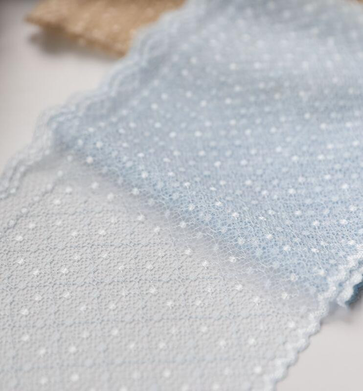 1 metru de vânzare caldă piele albastră 17 cm lățime broderie destul de voal de mireasă dantelă elastică tunderea artizanală