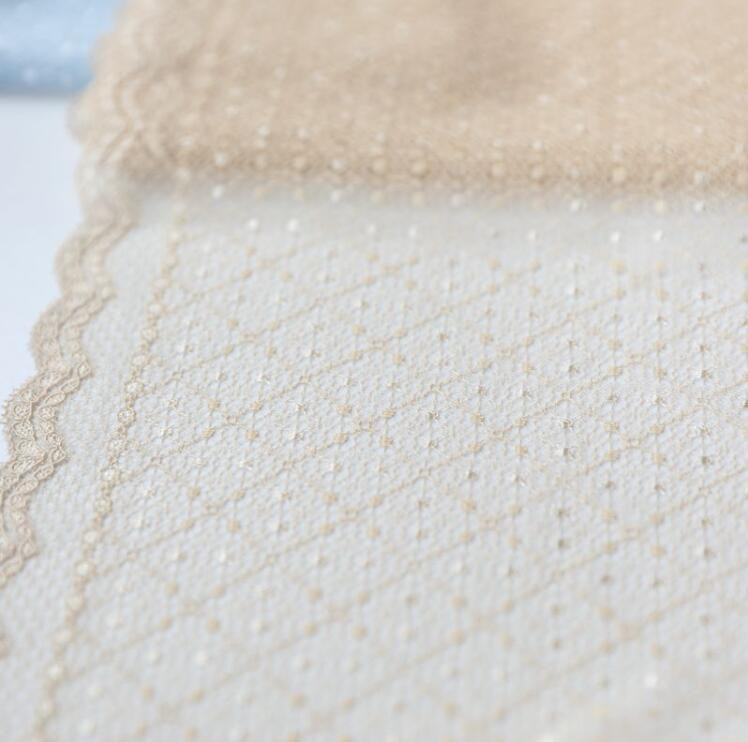 1 metru de vânzare caldă piele albastră 17 cm lățime broderie destul de voal de mireasă dantelă elastică tunderea artizanală