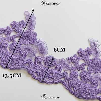 1 Yd Izuzetan zlatni obris Safir Nebesko plava Vez Čipka Obrubljena haljina Kućni tekstil Čipka DIY Ukrasni dodaci 14,5 cm