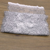 1 metar a 19 cm širok svijetlo siva + crna izuzetna čipka za trepavice Vjenčana čipka ručno izrađeni DIY odjevni dodaci