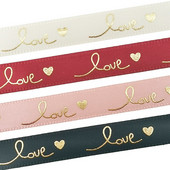 (10 γιάρδες/ρολό) Πλάτος 1 εκ. Hot Stamping Love Ribbon Pack The Bouquet Making Valentine's Day Handmade DIY Crafts Decoration