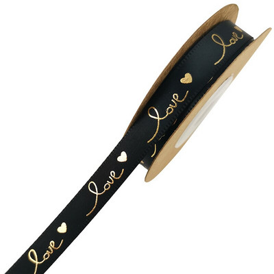 (10 γιάρδες/ρολό) Πλάτος 1 εκ. Hot Stamping Love Ribbon Pack The Bouquet Making Valentine's Day Handmade DIY Crafts Decoration