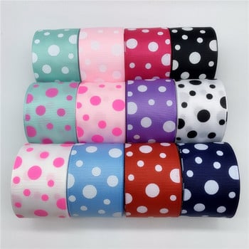 5 Yards/Lot 38mm Grosgrain Κορδέλα εκτύπωσης Dots Κορδέλα DIY Φιόγκος μαλλιών Χειροποίητη χειροτεχνία για Χριστουγεννιάτικη διακόσμηση γάμου