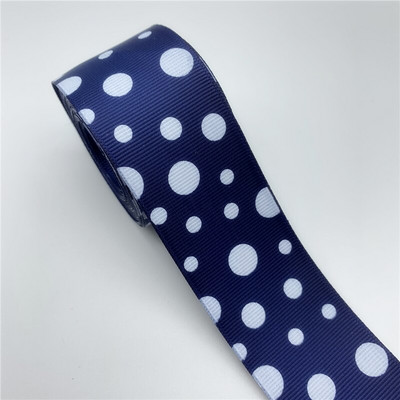 5 jardi/lot 38 mm Grosgrain vrpca s ispisom točkica Vrpca DIY mašna za kosu Ručno izrađena rukotvorina za vjenčanje Božićni ukrasi